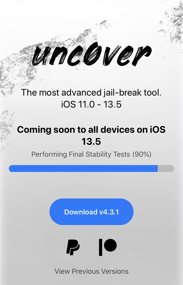 unc0ver团队：支持所有设备/iOS 版本的越狱工具即将发布